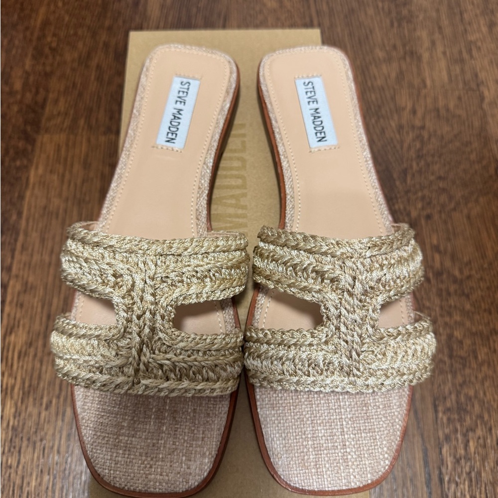 Steve Madden Women's Woven Tan Sandals